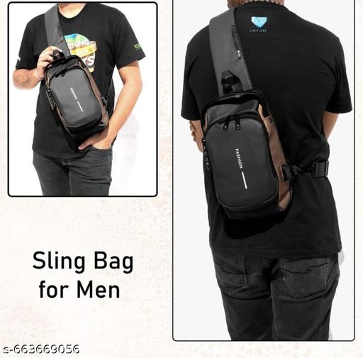Sling Bag for Men & Women – Waterproof Anti-Theft Crossbody Backpack with USB Charging Port | Shoulder Bag for Travel, Outdoor, and Daily Use