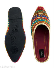 Quikni Ethnic Comfortable || Punjabi Hamdmade Mule For Women