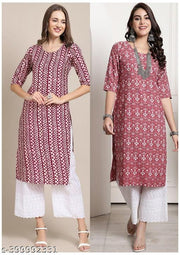 Latest VIRHAN ENTERPRISE 2024-25 KURTIS FOR WOMEN (Pack of 2)