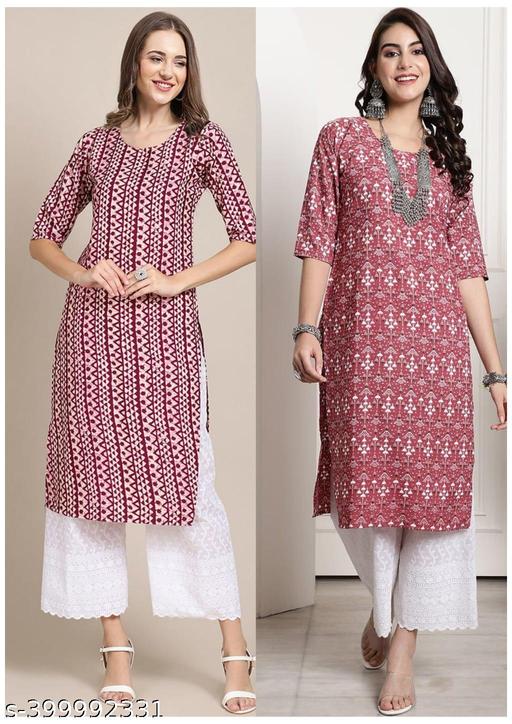 Latest VIRHAN ENTERPRISE 2024-25 KURTIS FOR WOMEN (Pack of 2)