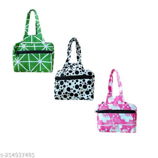 Printed Small Hand Bag Pack of 3