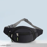 Unisex Waterproof Waist Bag with RFID Protection – Large Fanny Pack (Black)