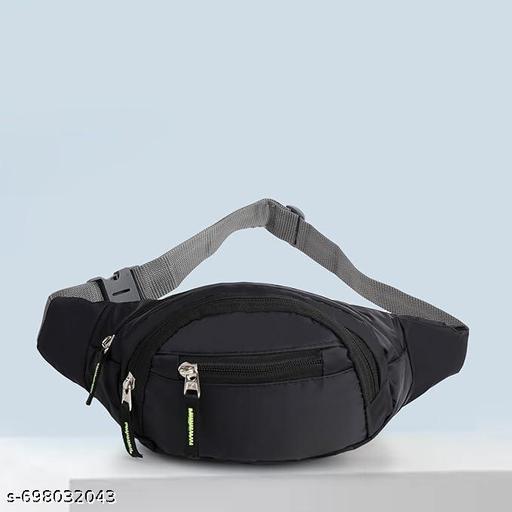 Unisex Waterproof Waist Bag with RFID Protection – Large Fanny Pack (Black)