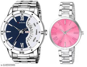 Best Quality Stain less Steel Day Date Couple Watch For Men&Women and Boys&Girls