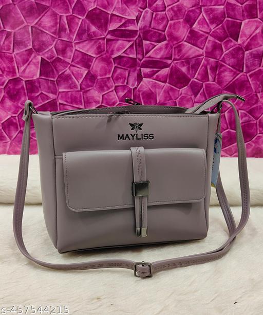 Fancy fashionable women Purple PU sling bags/Premium PU leather sling bags for women/Designer Crossbody sling/Full handwork bag/party wear and wedding bag for women