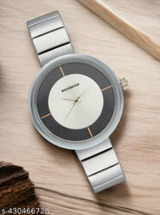 mate design formal look steel Belt Silver  colour casual look analog watch for womens and womens (Pack of 1)