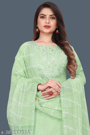 Embroidery Kurti With Pant And Dupatta Set