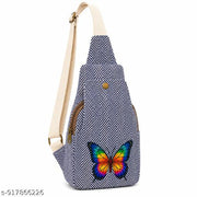 Green Small Butterfly Print & Blue Large Plain CB Combo
