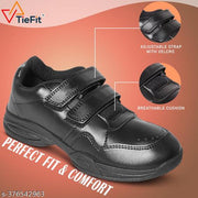 TieFit Kids Boys Comfortable & Breathable  Velcro School Uniform Shoes