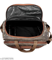 40 L Strolley Duffel Bag - STYLISH DUFFEL IN BEST QUALITY FABRIC TRAVELLING TWO WHEEL BAG 22 INCH - BROWN - Regular Capacity