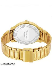 Spencher Exclusive Date & Day Function Golden Analog Watch For Men & Boy