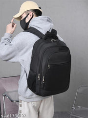 SYGA Backpack for Men & Women Oxford Cloth School Student Travel Bag(Black)