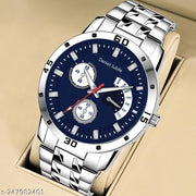 GR Men's Steel Chain RB Silver Men style Boys Hand Watch Gents 2023 Luxury Design Steel Chain New Model Analog Watch - For Men & Boy's
