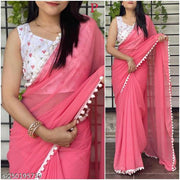 Lightweight Designer Saree With Lace Border Casual Wear