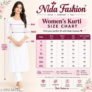 NIDA, women rayon cotton Kurtis