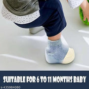Walking Baby Sneakers Floor Socks Plain Cotton Lightweight Soft Sole Casual Anti Slippery Shoes for Party, Indoor Use