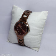 New Fancy Solid Dial Attractive Metal Chain Attractive Bracelet Analog Watch for  Women