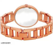 Attractive New Solid Dial Attractive Metal Chain Belt Analog Watch for Women