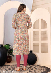 Women Cotton Kurti Floral Print
