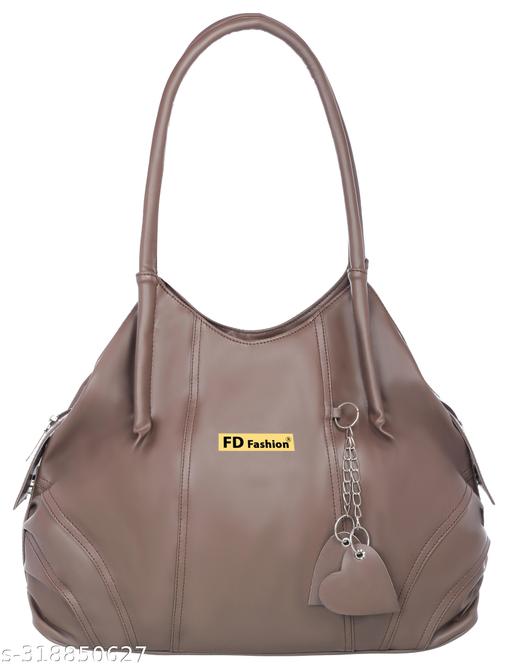Women Brown Shoulder Bag latest trendy handbags for girls daily use shoulder bag for women pu leather ladies bag
