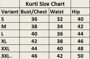 Festive Wear Pure Cotton Printed Kurti (Only Kurti)