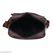 Stylish PU Leather Sling Cross Body Travel Office Business Messenger One Side Shoulder Bag for Men Women