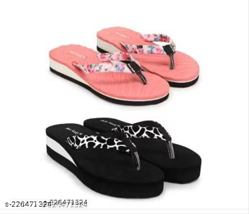 Two Soft Comfortable & Stylish Women's Daily Use Slipper/Flipflop for Women & Girls Combo of 2