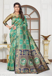 cotton silk jacquard with blouse