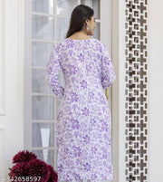 Women’s Long Cotton Kurti – Chafi Collection | Printed Daily Wear Kurta for Women