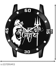 Black Dial Black PU Strap Watch For Boys And men