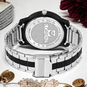Lorenz Two Tone Chain & Maroon dial Watch for Men | Watch for Boys | MK-3054K