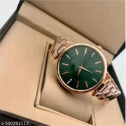 Women Watches Analog Wrist Watches  for Women's & Girls+ & Miss & Ladies Green Dial Watch with Stylish Diamond Studded Watches