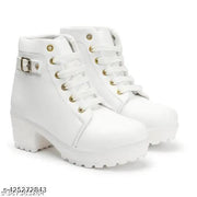 Evoria Classic Shoe with half Zip High Ankle Synthetic Winter & Summer Trendy Women Boots fabulous look and special for modelling Boots for Women's and Girls