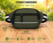 Flikker: Stylish Unisex Polyester Kawar Yatra Waist Bag | Water-Resistant Crossbody Chest Bag Trendy Side Bag  for Boys Belt Bag Girls Unisex Crossbody Wallet Purse Small Wallet Pouch Fanny Pack Swag Bag for Man Hip Bag (Green, Pack of: 1)