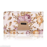 3 ZIPPER card holder with zipper and premium PU leather clutch hand purse for women