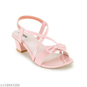 Pink solid medium heel for women and girls casual and party wear sandal and very light weight heel new latest design heel for every wear and every look is shine (Pinlk)