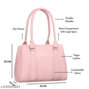 Light Pink stylish ladies purse bag for daily Use. purse for women,women purse,handbags for women and girls,Shoulder Pu-Leather Handbags for Women's
