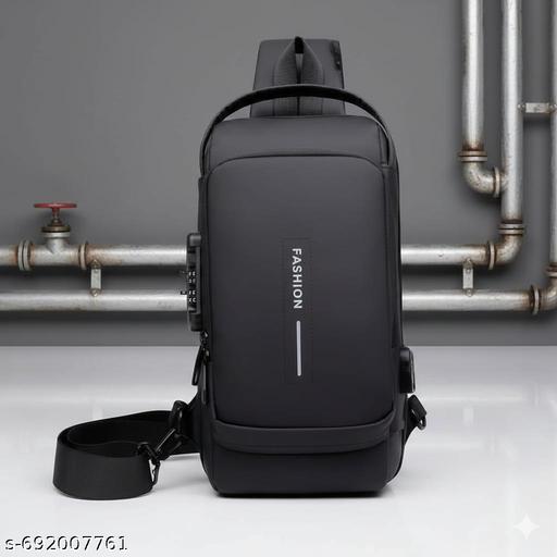 USB SLING WAIST BAG LATEST SOLID ZIPPER QUALITY 4 COMPARTMENT ZIPPER BAG CLASSY WAIST USB BAG GOOD LOOK TRENDING CROSS SLING BUSINESS CASH BAG WITH USB POWER PORT CONNECTION MULTICOLOURED WAIST BAG