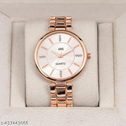 DRS WATCH women watch silver dial rose gold belt metal belt bracelet type watch for girls women watch