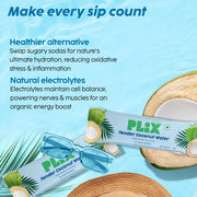 Plix Tender Coconut Water Powder For Daily Hydration & Healthy Skin – Pack of 15 + 10g + 15 Sachets