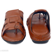 Stylish Men's Leather Brown Sandals