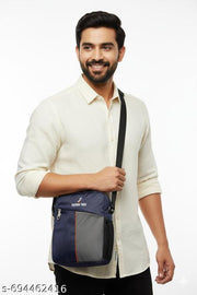 Fashion Tribe unisex cross-body sling bag messenger bag shoulder bag pouch for women (NBLUE&GREY)