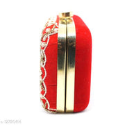 Beautiful Women's Red Velvet Clutch