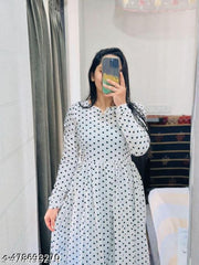 Polyster/Crepe fabric-Kurti for Girls and Women