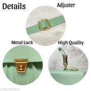 Graceful Stylish Slingbags Luxury High Quality PU Leather Women Shoulder Bag (Green)