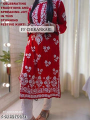 CHIKANAKARI WORK FOR ONLY KURTI