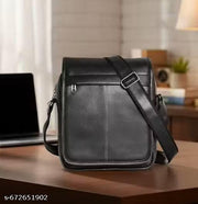 Value Vibe Premium PU Leather Office Side Bag for Men & Women | Stylish Crossbody Sling Bag for Office, Business & Daily Use