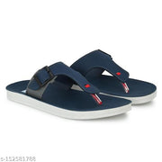 Birde BRD-799-BRD-729 Navy Rexine Flip Flops For Men Combo Pack of 2
