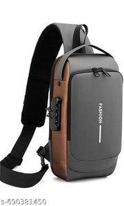 Anti-theft Crossbody Sling Bag – Waterproof Chest Daypack with USB Charging, Shoulder Waterproof Crossbody Backpack for Men and Women