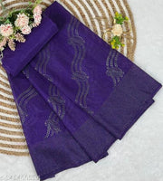 Elegant Shining Net Saree with All-Over Mukesh Work and Matching Blouse Piece